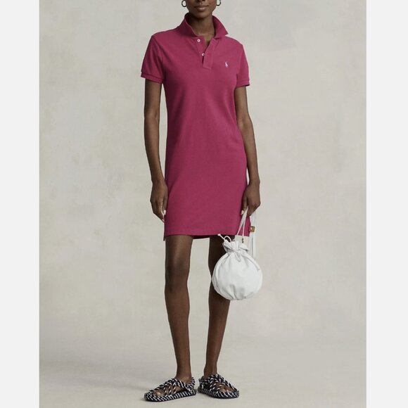 Polo Ralph Lauren Pink Cotton Mesh Polo Dress - Picture 1 of 4